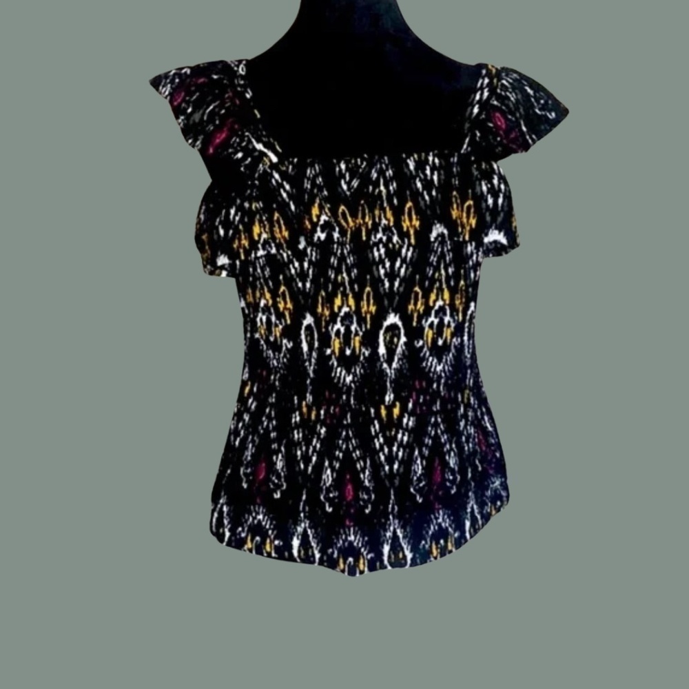 LOFT Square Back Top, Size S, Multi‎ Color